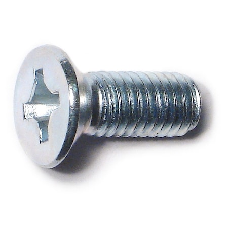 Midwest Fastener M8-1.25 x 20 mm Phillips Flat Machine Screw, Zinc Plated Steel, 20 PK 31262